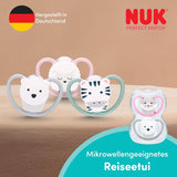 Sucettes NUK Perfect Match Air Night pour bébés | 0-6 mois | Sucettes qui brillent dans le noir qui favorisent la circulation de l'air et empêchent la bave | 95 % d'acceptation par les bébés** | Lion | Paquet de 2