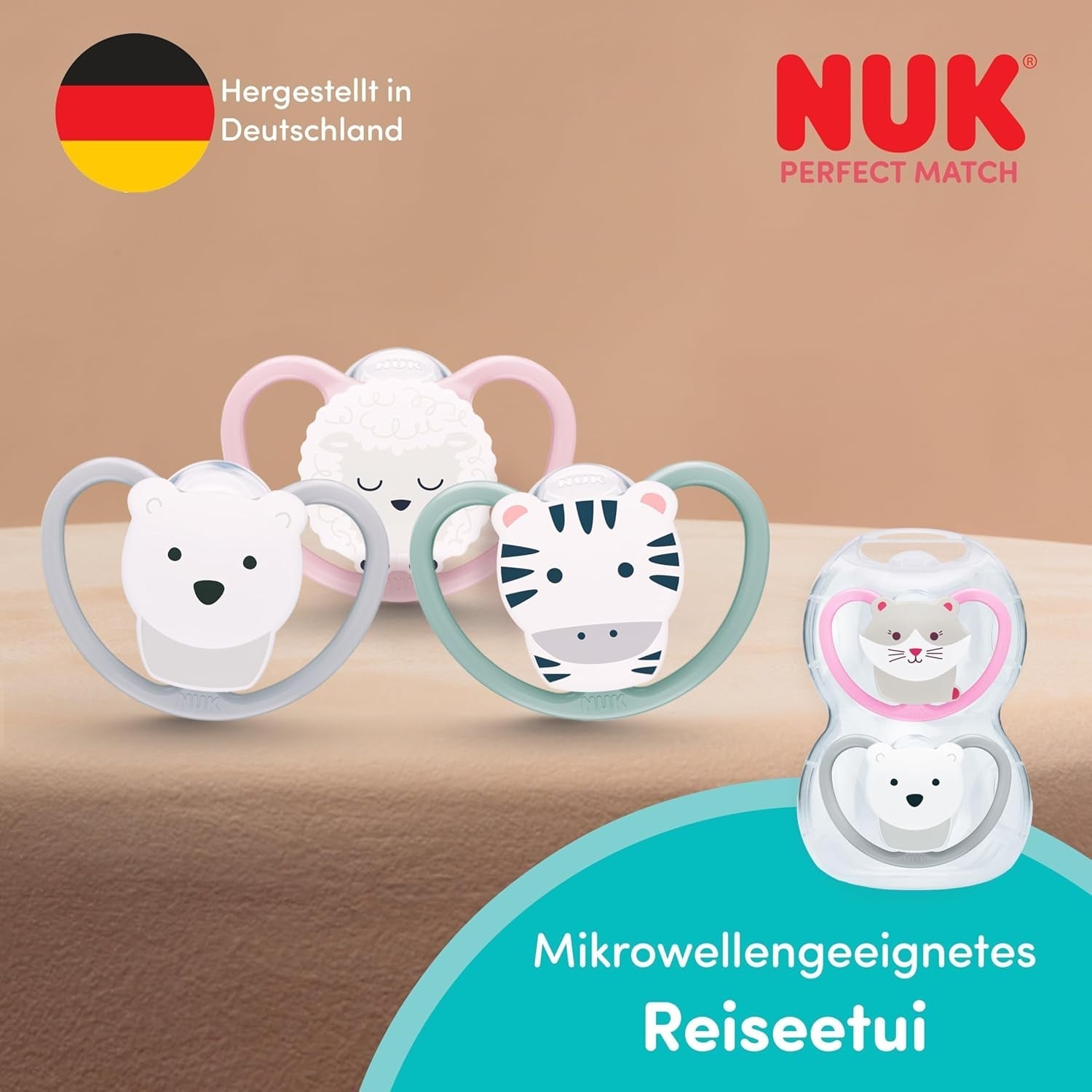 Sucettes NUK Perfect Match Air pour bébés | 6-18 mois | Sucettes orthodontiques qui favorisent la circulation de l'air et préviennent les éruptions cutanées causées par la salive | 95 % d'acceptation par les bébés** | Disney Mickey Mouse | Paquet de 2