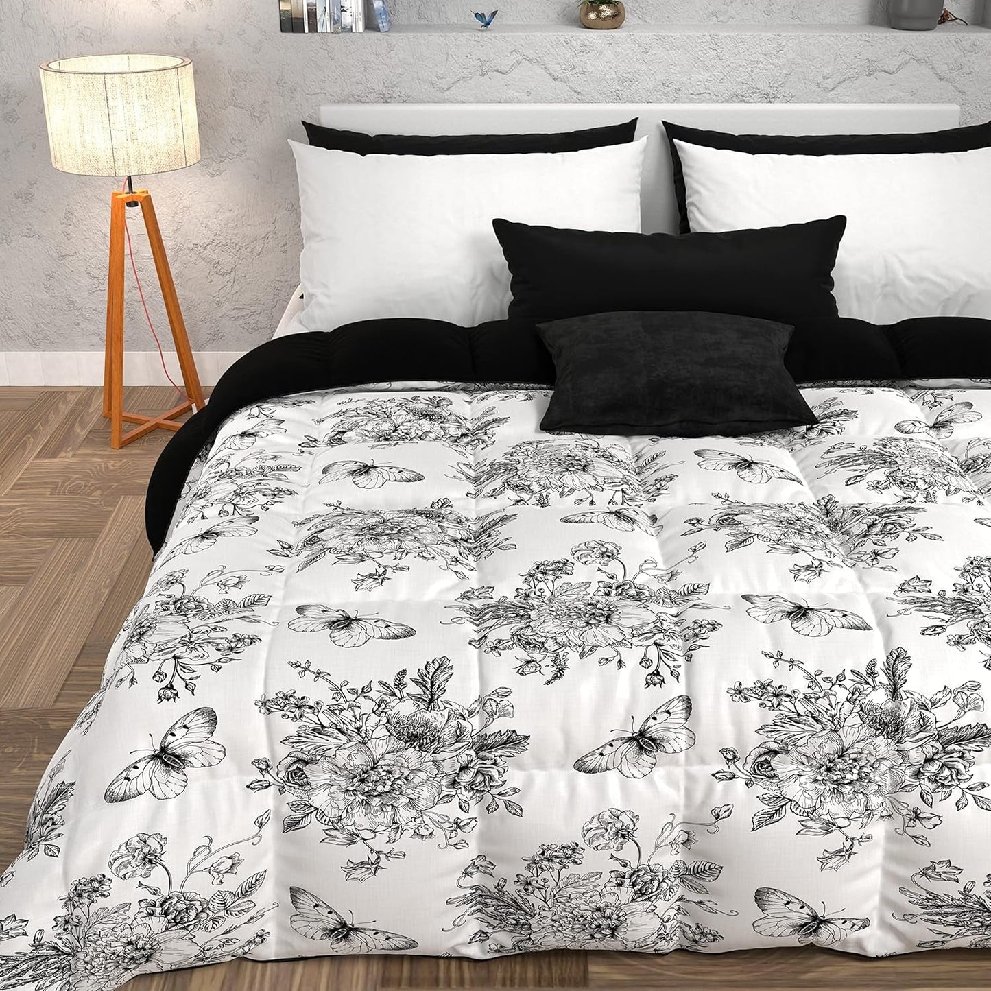 PETTI Artigiani Italiani - Couette d'hiver, Couette d'hiver, Couette simple, Double face, Impression monochrome et numérique, microfibre 100% hypoallergénique, Fabriqué en Italie