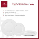 Service de table Gerlach 1760 - 18 pièces - Service de table pour 6 personnes - Service d'assiettes - Porcelaine moderne, blanc