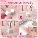 100 Stk Nail Art Schwamm Mit Metallgreifer, Nailart-Zubehör, Baby Boomer, Rendering-Werkzeuge Mit Greifer-Blöcken, Maniküre-Gradient Nail Art Schwamm, For Pinselset, Nägel, Nageldesign-Zubehör
