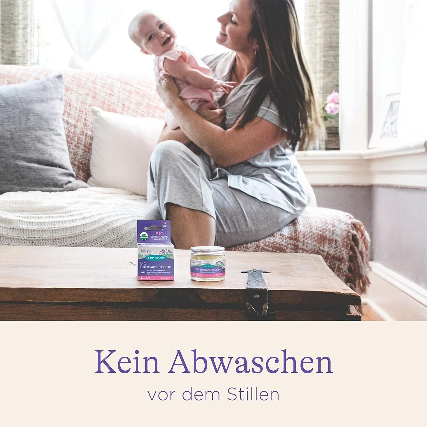 Lansinoh BIO Brustwarzensalbe, 60 Ml - Natürliche Pflege Empfindlicher Brustwarzen Und Trockener Haut - Klimaneutral Accessoires Alimentation et Allaitement Baby Naty Shop