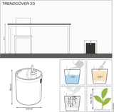 LECHUZA TRENDCOVER 23 Liège foncé naturel 14181