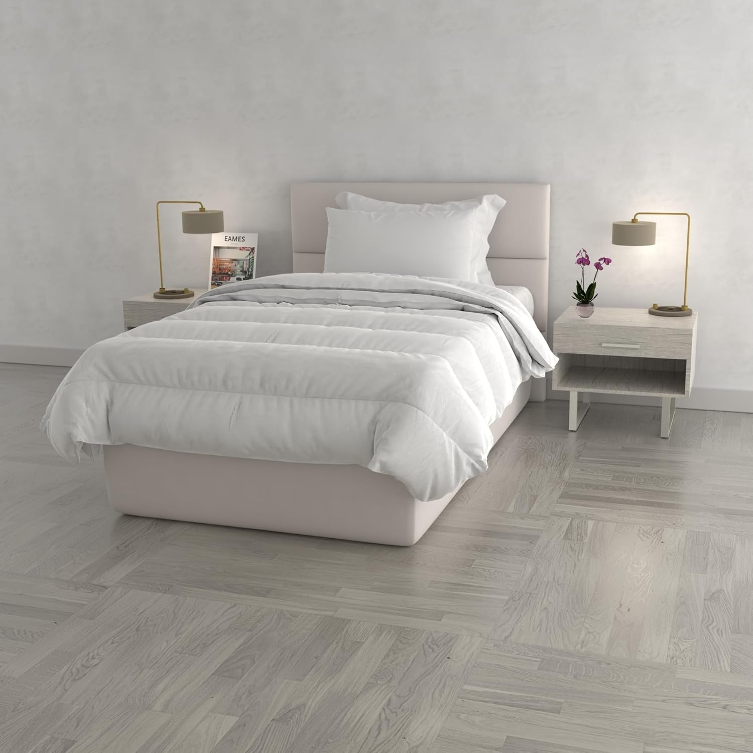 Couette Prestige, 4 saisons, Made in Italy, blanc, 150 X 200 cm Couettes et couettes Naty Shop 150X200Cm