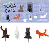 Gift Republic Mini Pot de Fleur Yoga Chats, Multicolore, 1