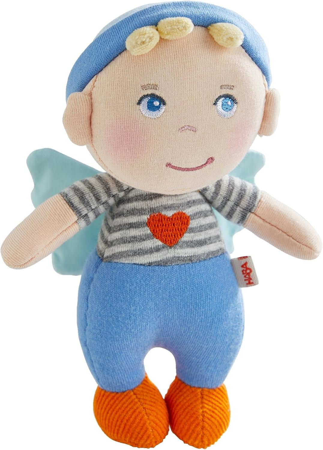 HABA Tapis Ange Gardien - Jolie poupée textile (15 cm), cadeau de bienvenue idéal pour les bébés et les jeunes enfants - Lavable à 30 °C - 2011869001