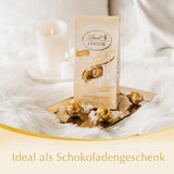 Boules de chocolat blanc Lindt LINDOR | Sachet de 137g | Env. 10 boules de chocolat blanc fourrées fondantes | Cadeau de chocolat | Cadeau chocolat