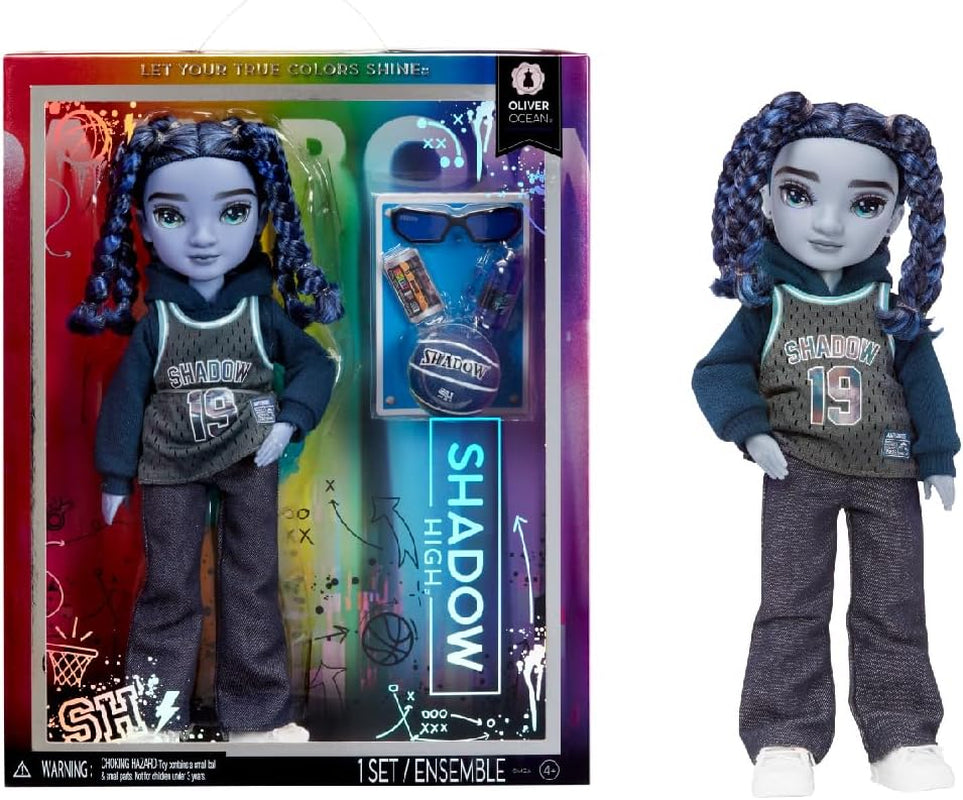 Rainbow High Shadow High Series 3 - Oliver Ocean - Blaue Modepuppe - Young - Modisches Outfit et plus de 10 accessoires de jeu de Bunte - Idéal pour les enfants de 4 à 12 ans et les petits