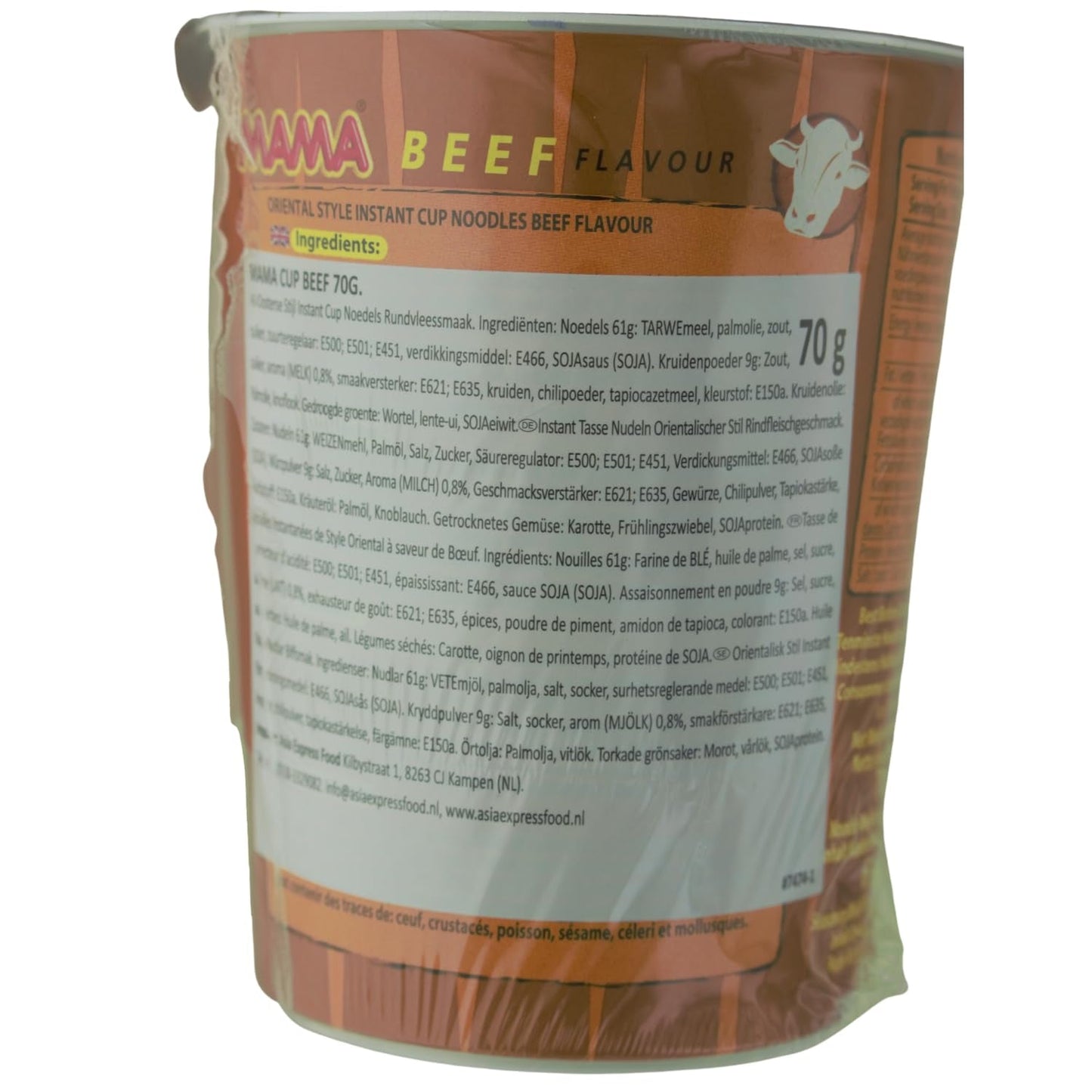 MAMA - Nouilles instantanées au bœuf en coupes - Multipack (8 x 70g)