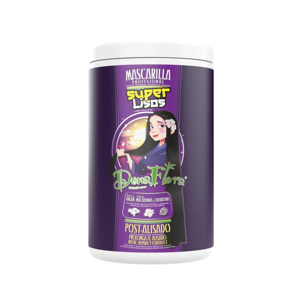 Masque Capillaire Super Lisse 1000 ml - À l'huile d'argan, à la macadamia et à la kératine - Nourrit, répare et renforce - Pour des fibres soyeuses, brillantes et lisses - Sans sulfates ni parabènes Naty Shop Hair Mask Default Title