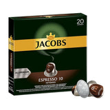 Capsules de café Lungo Classico, intensité 6 sur 12, 10 x 20 tasses & Capsules de café Espresso Intenso, intensité 10 sur 12, 200 capsules compatibles Nespresso®*, 10 x 20 tasses