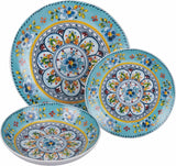Service de table en porcelaine 18 pièces, 6 services d'assiettes différents, Andalousie