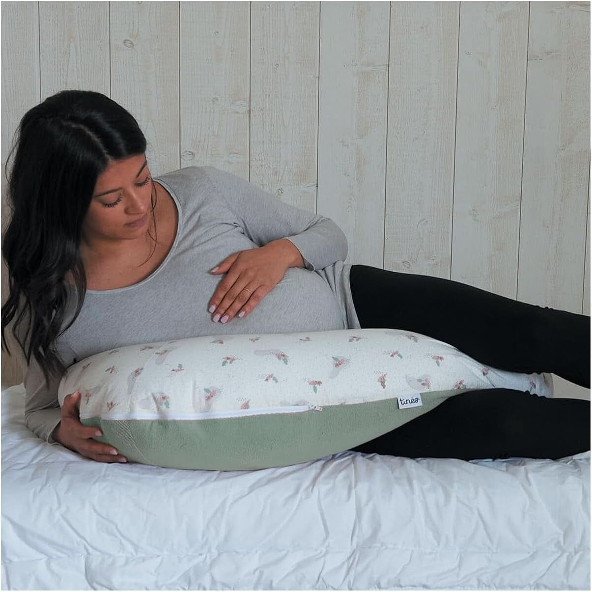 Coussin de grossesse - Coussin d'allaitement - Oreiller multifonction 2 en 1 - Housse amovible 78 X 44 cm Accessoires Alimentation et Allaitement Bebe Naty Shop