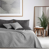 Couvre-lit DecoKing 200 X 220 Cm Graphite Anthracite Gris Argenté Couvre-lit double face facile d'entretien Axel Beds and Couvertures Besuche den DecoKing-Store