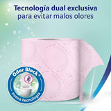 Colcasa Care & Protect 3 x 12 papier toilette avec technologie de blocage des odeurs, neutralise les mauvaises odeurs, paquet de 36 rouleaux, 3 épaisseurs, rouleaux roses parfumés frais