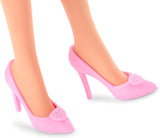 Poupée Barbie la poupée du film en robe rose et blanche et collier marguerite Margot Robbie jouet de collection pour 3 ans HPJ96
