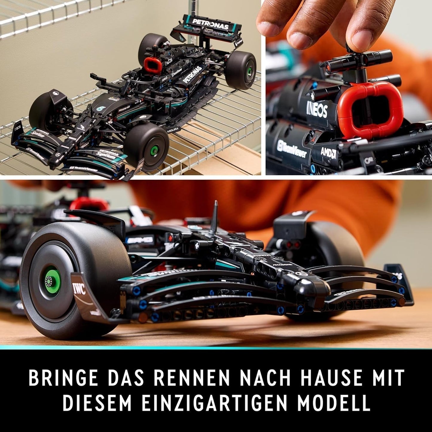 LEGO Technic Mercedes-Amg F1 W14 E Performance Set pour adultes, modèle réduit de voiture de course, objets de collection pour la maison ou le bureau, cadeaux de Formule 1 pour hommes et femmes 42171 Ensembles de construction Besuche den LEGO-Store