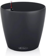 Jardinière LECHUZA Classico Couleur ECO 35 Gris Foncé | Jardinière avec système d'arrosage et indicateur de niveau d'eau | Fabriqué à partir de plastique 100 % recyclé | Finition mate | Ø 34,5 x 32,5 cm | 18935