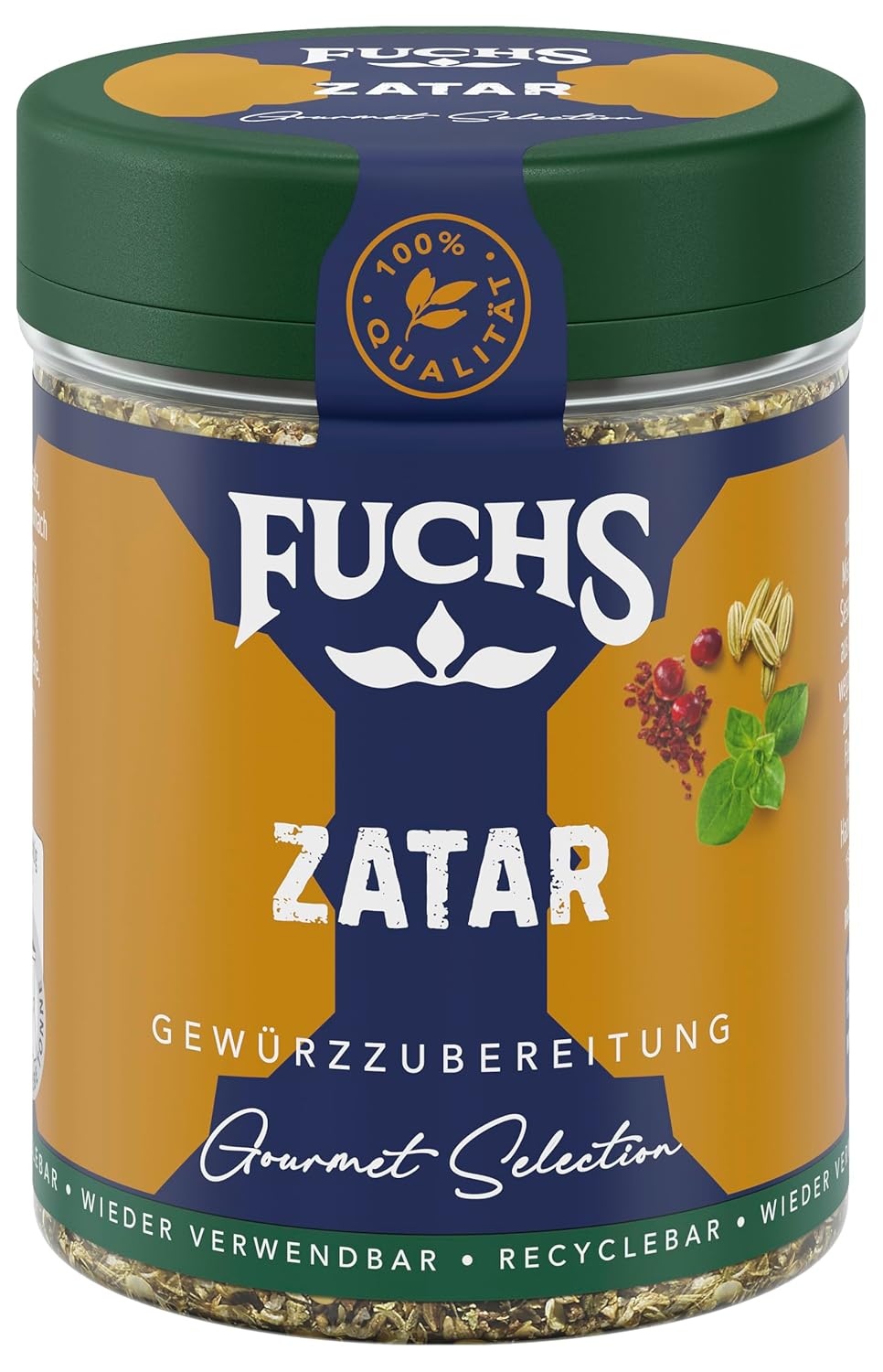 Fuchs Spices Gourmet Selection Moyen-Orient/Afrique - Mélange d'épices pour couscous et boulgour Mélange d'épices rechargeable pour assaisonner les plats de boulgour végétalien 55 g