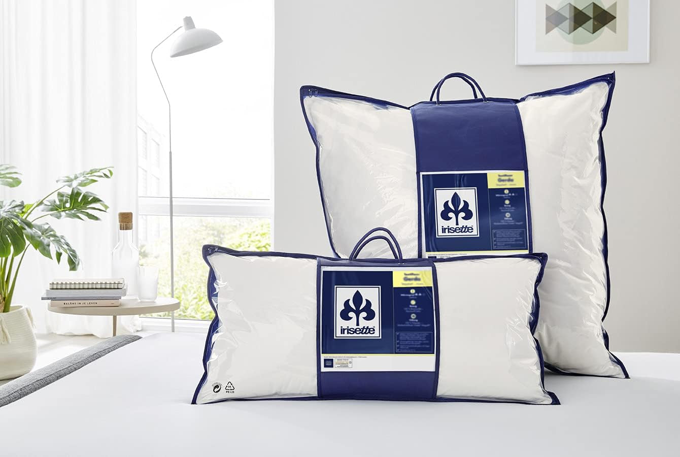 Oreiller Micro Thermo Irisette - Fabriqué en Allemagne - Oreiller avec housse amovible en microfibre douce, 40 X 80 Cm, certifié Ã-ko-Tex Oreillers standards Naty Shop
