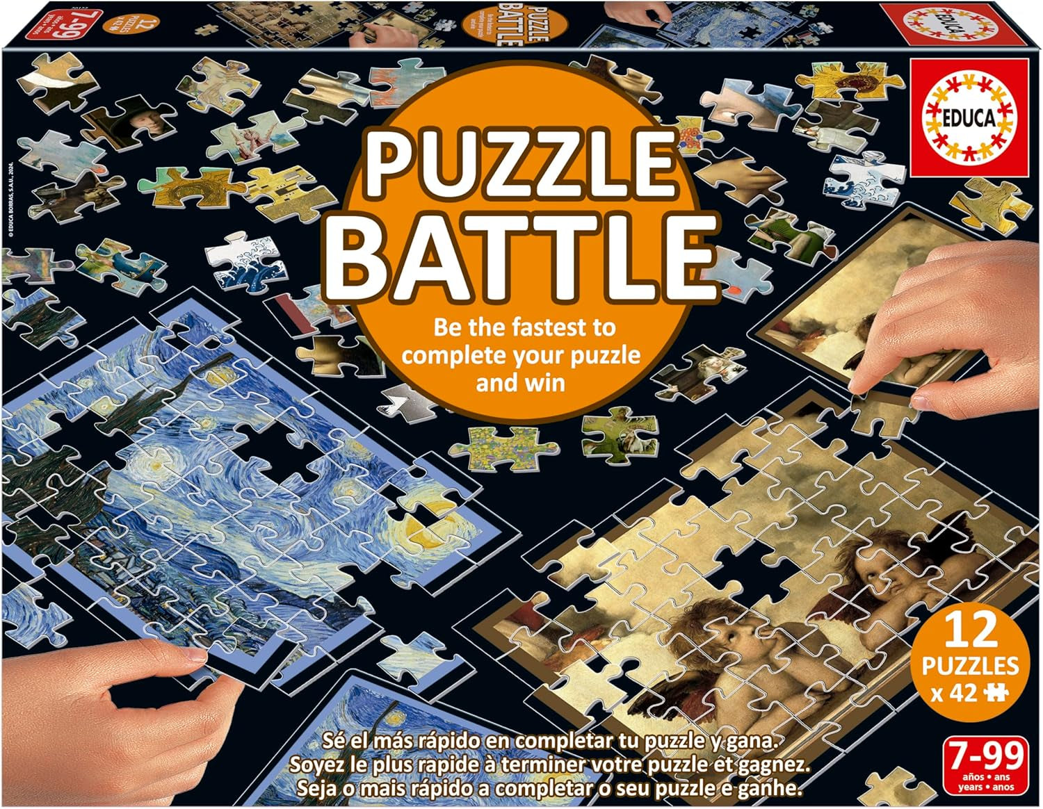 Educa - Paysages de bataille de puzzle. Une authentique bataille de pièces | Soyez le premier à terminer le puzzle pour devenir le gagnant. À partir de 7 ans (20121) Puzzle Naty Shop Typ