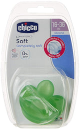 Sucette Chicco « Physio Soft », 12 mois+, silicone, 1 pièce, couleurs assorties