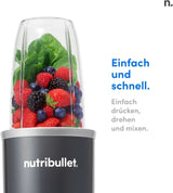 Nutribullet Original, mixeur électrique, mélangeur à smoothie, mixeur à smoothie, machine à smoothie, 600 W, simple et rapide dans l'application, compact, léger pour les repas, NB603DG Kitchen Naty Shop