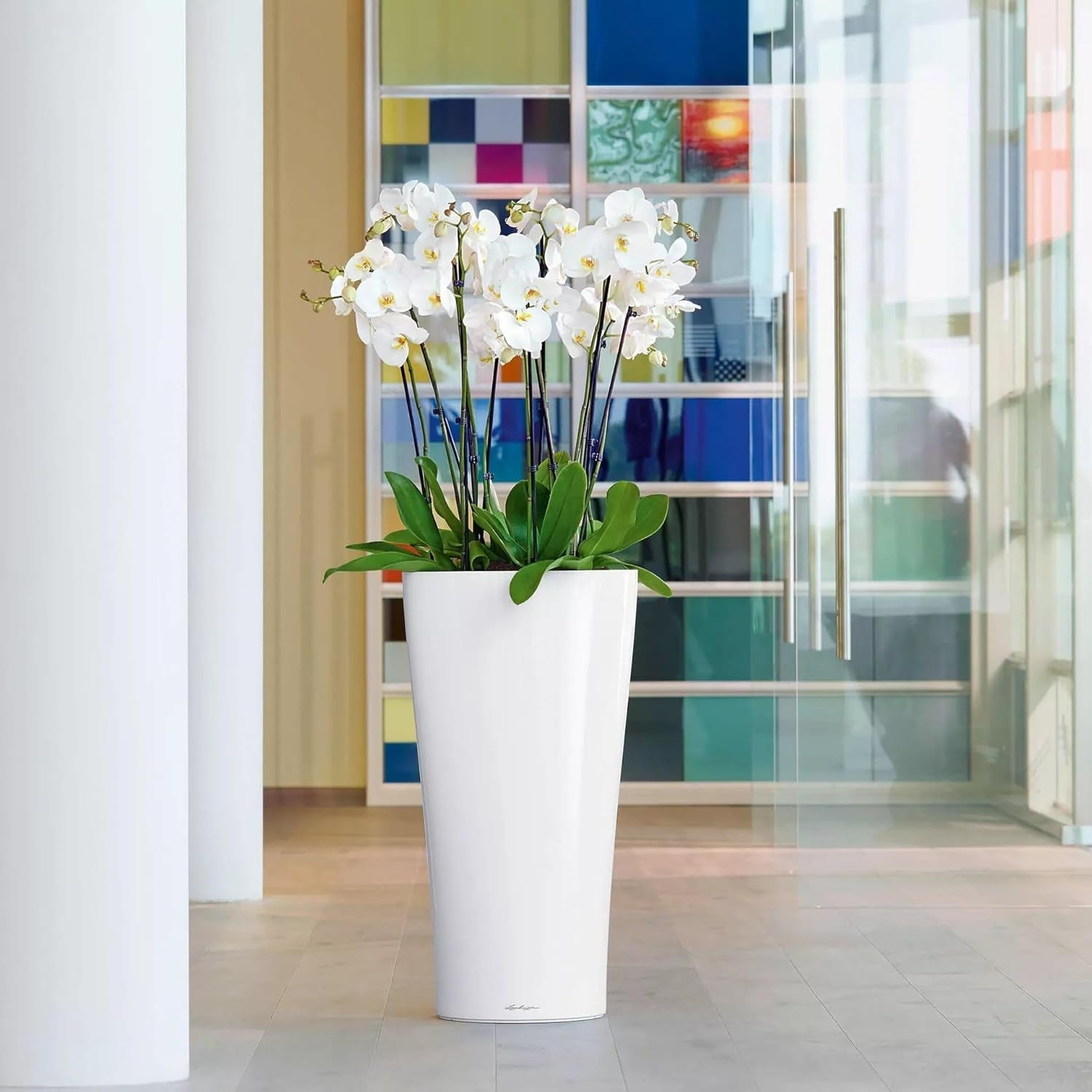 LECHUZA DELTA Premium 30 blanc brillant 15500