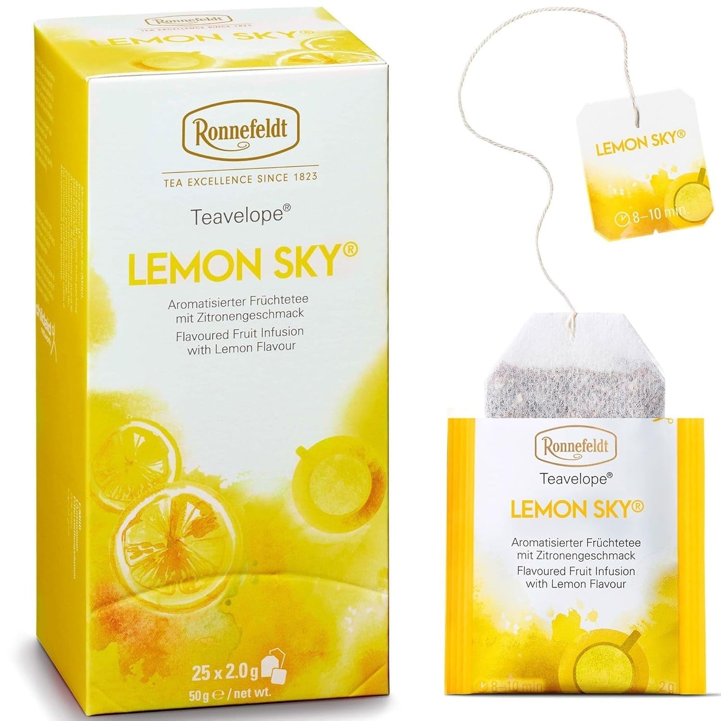 Teavelope "Lemon Sky" - Thé aux fruits au goût de citron, 25 sachets de thé, 50 g