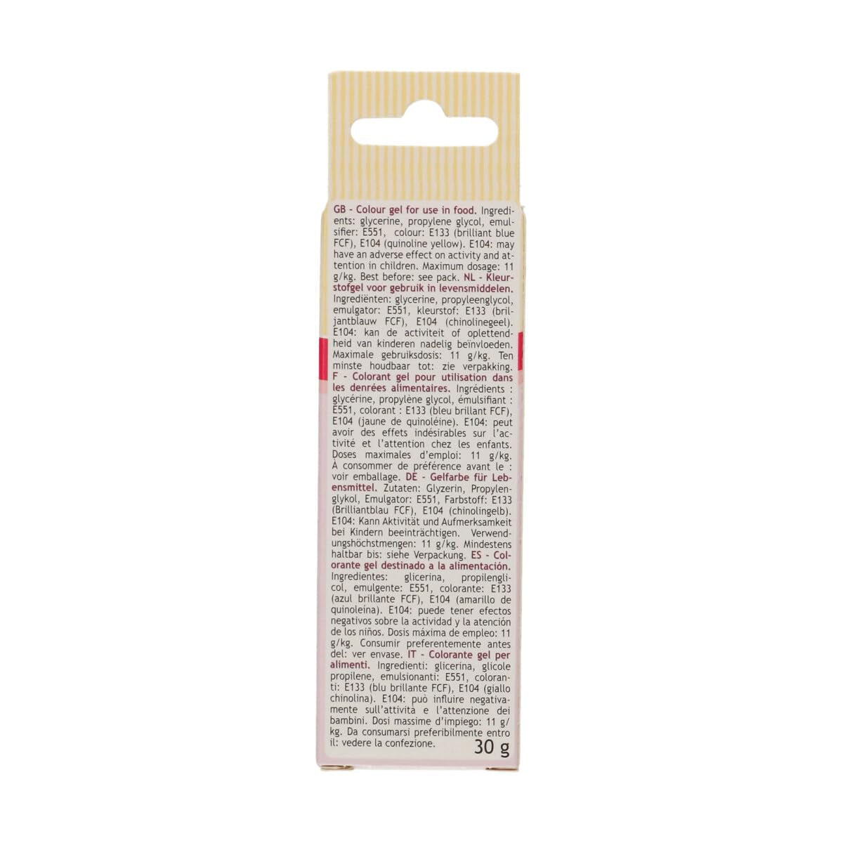 Colorant alimentaire Funcakes Gel Bleu Bébé : Colorant alimentaire très concentré pour pâte, crème, fondant et pâte d'amande. Dosage facile. Une seule goutte pour créer des couleurs vibrantes. Halal. 30g.