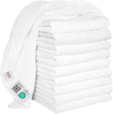 MAKIAN Carrés de Mousseline, Paquet de 10, 80x80cm, Certifié Oeko-TEX® Standard 100, 10 Chiffons Premium - Carrés de Tissu Double Tissé / Carrés de Mousseline, Résistant à l'ébullition - Blanc