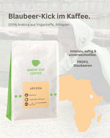 Café - Aricha I 100% Arabica I Café en grains 250g I Idéal pour machines à café automatiques, café filtre et presse française aux arômes fruités I torréfaction légère