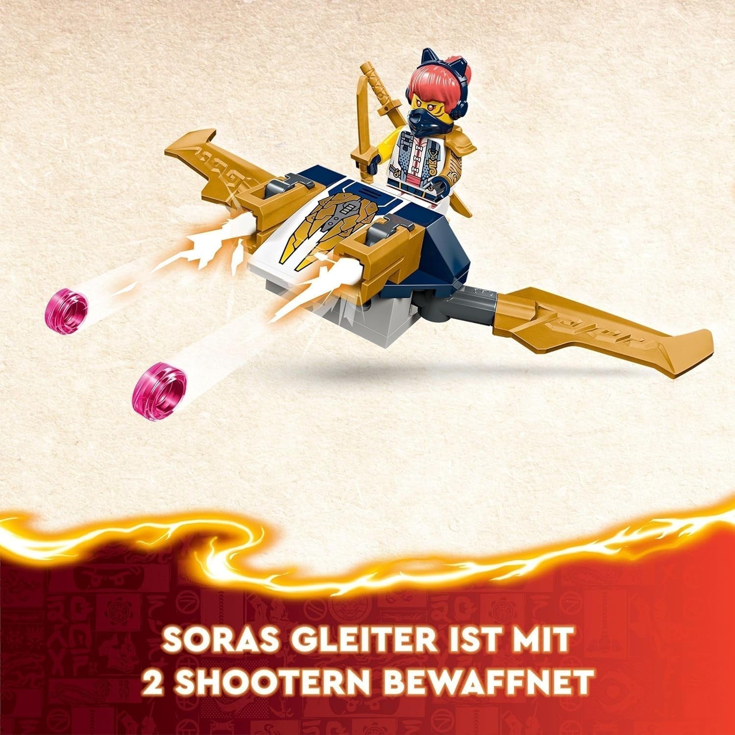 LEGO NINJAGO Ninja Team Combi Caterpillar 4 en 1 avec planeur, voiture de course et 2 motos et 6 figurines Cadeau pour garçons et filles Ninja Toy 71820 Jeux de construction Besuche den LEGO-Store