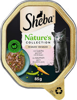SHEBA Nourriture humide pour chats, Collection Nature's en sauce au saumon, 2 x 11 x 85 g