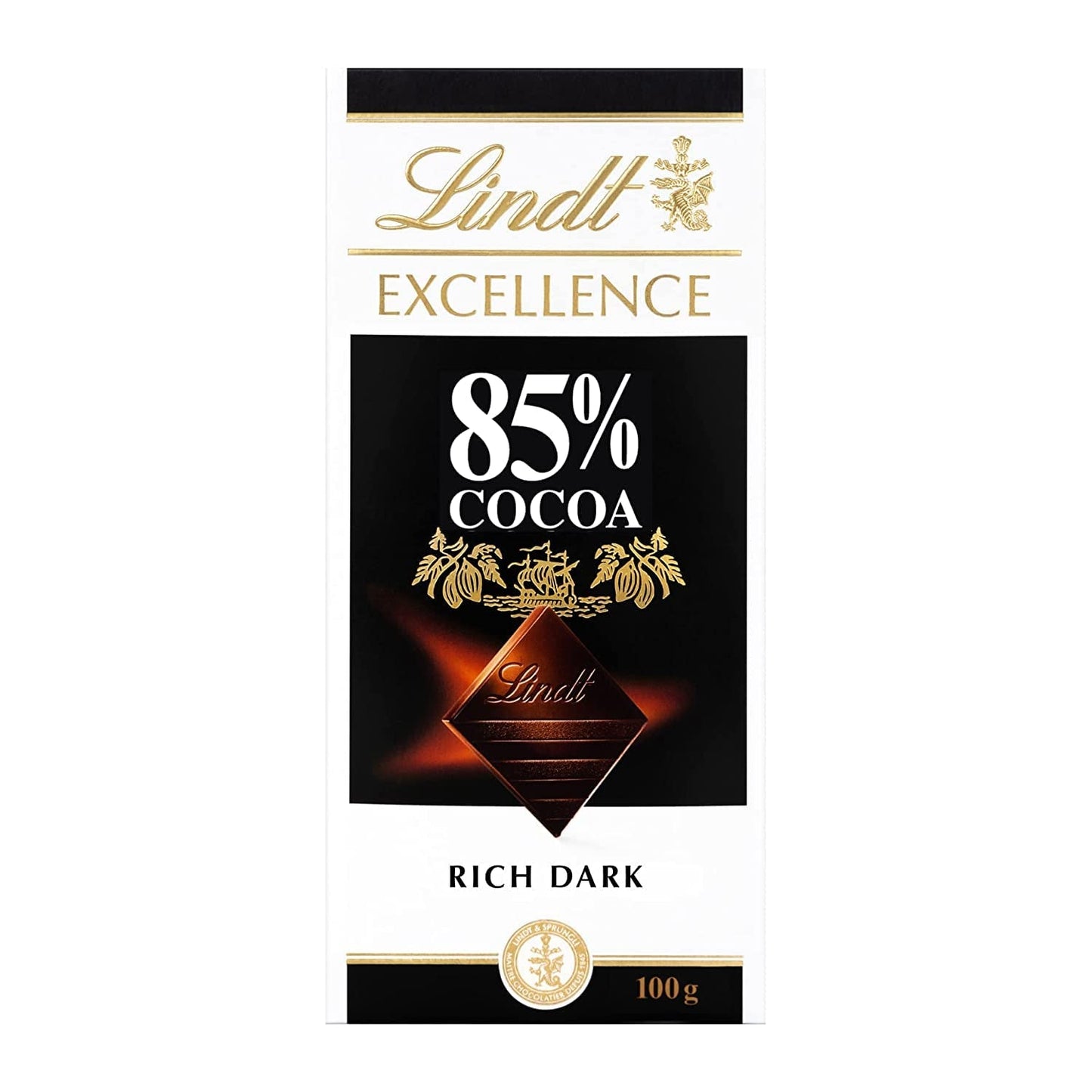 Chocolat Lindt | Barre EXCELLENCE 85% Cacao | 100g | Chocolat Extra Noir | Vegan Chocolate Bar
