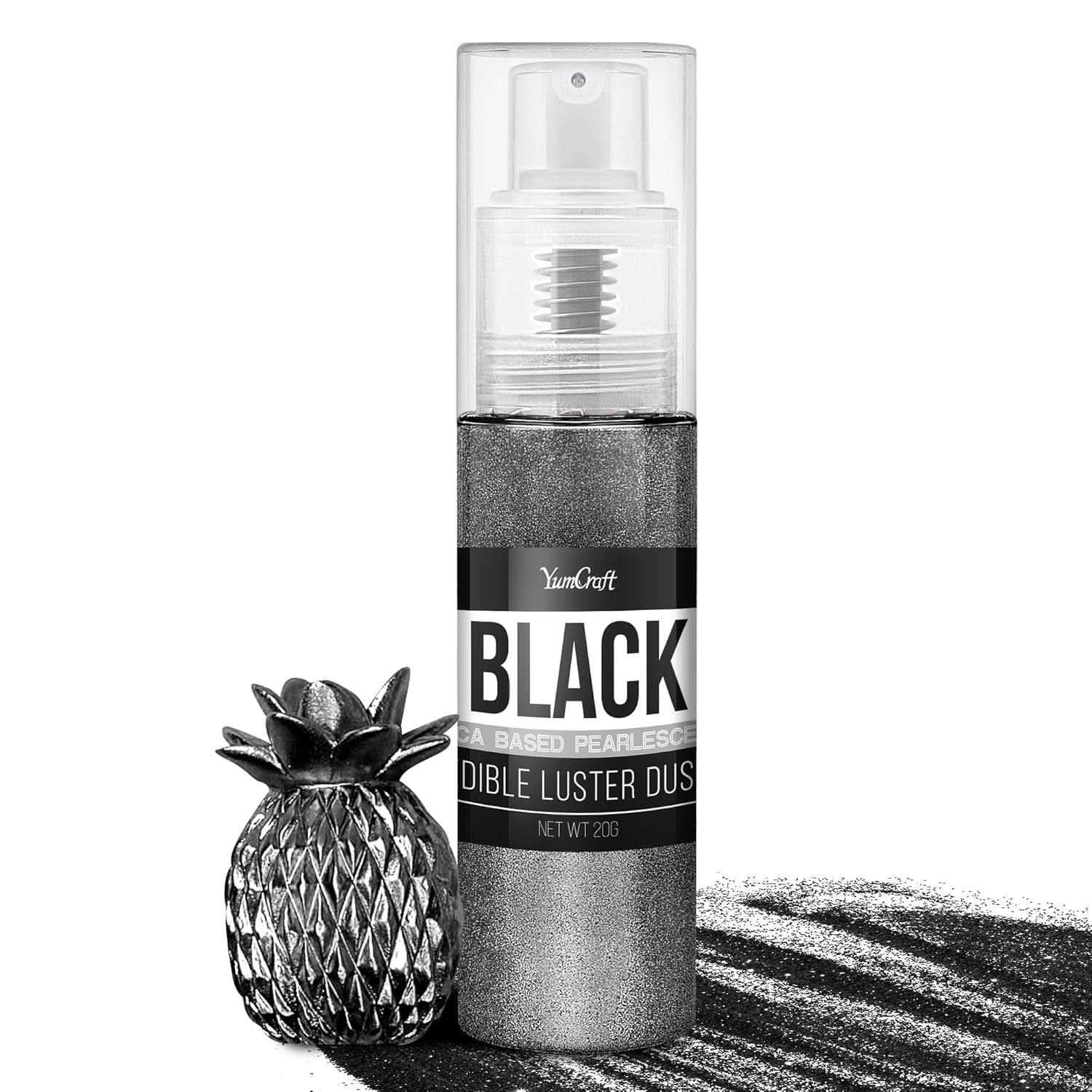 Spray pailleté comestible, 20 grammes Naty Shop Noir