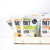 Nouilles Shirataki DIET-FOOD Nouilles Konjac faibles en glucides et faibles en calories Aliments végétaliens Sans gras Sans soja Sans gluten Nouilles diététiques solubles dans l'eau faibles en calories 200 grammes