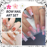 1 Carton Nail Art Charms, Fleurs 3D Charms d'art, Acryl Blumen Nagel Strass Mit Ornamenten, Nagel Edelsteine, Nagel Zubehör Für Mädchen, Décoration d'art, DIY Handwork Nail Design