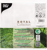 Papstar, 50 serviettes "Collection ROYAL" pli 1/4 48 cm x 48 cm blanc, #11577