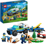 LEGO 60369 City Jouet de dressage de chien de police mobile Voiture de police avec remorque, figurines de chien et de chiot, ensemble d'animaux pour enfants de 5 ans et plus Besuche den LEGO-Store Single