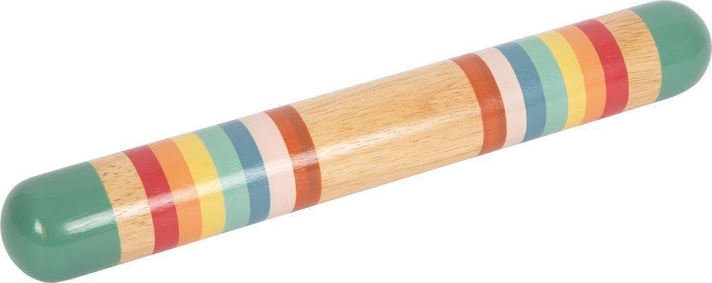 Hochet faiseur de pluie Small Foot "Safari", jouet sensoriel fascinant en bois, pour enfants à partir de 6 mois, 12458 Jucarii Bebe Naty Shop Rainmaker Safari
