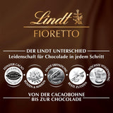 Chocolat Lindt | FIORETTO Coffret cadeau Zabaione | 138g | 6 pralines au chocolat au lait fourrées à la truffe Zabaione et topping croustillant, contenant de l'alcool | Cadeau chocolat