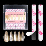 NOVO OVO 360 pièces facile à déchirer à presser sur feuille adhésive transparente double face pour nail art, emballage/stockage/pratique/accessoires, 30 pièces x 12 feuilles