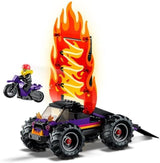 LEGO 60339 City Stuntz Ensemble de double boucle pour le spectacle de cascades, Incl. rampe, camion monstre, 2X moto et 7 figurines, jouet pour enfants à partir de 7 ans Jeux de construction Besuche den LEGO-Store