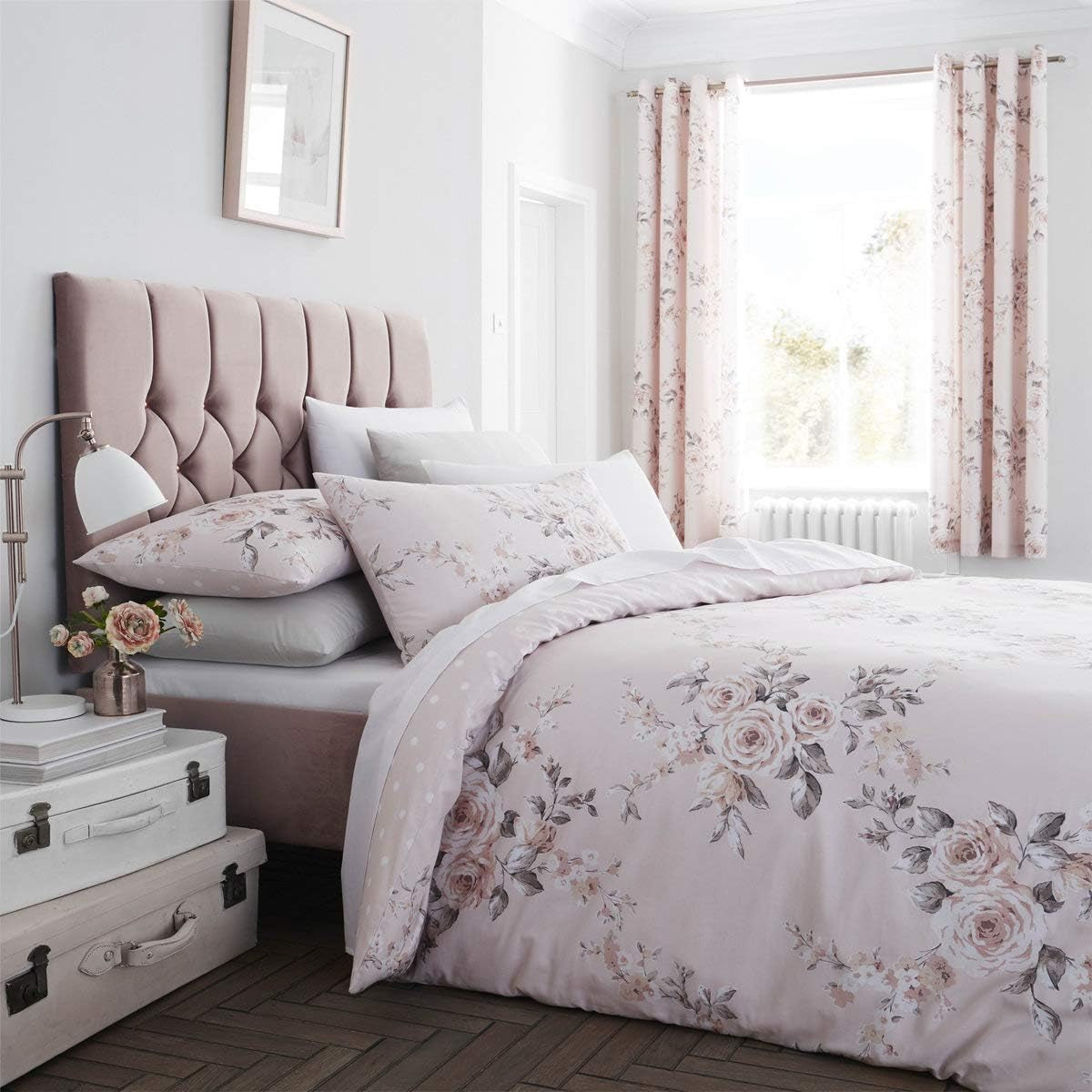 Catherine Lansfield Couvre-lit Canterbury, entretien facile, Blush, couvre-lit - 220X230Cm Lits et Couvertures Catherine Lansfield
