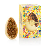 Venchi - Oeuf en chocolat, saveur pistache, à la pistache entière, avec surprise, sans gluten, 500g, collection Pâques, idée cadeau