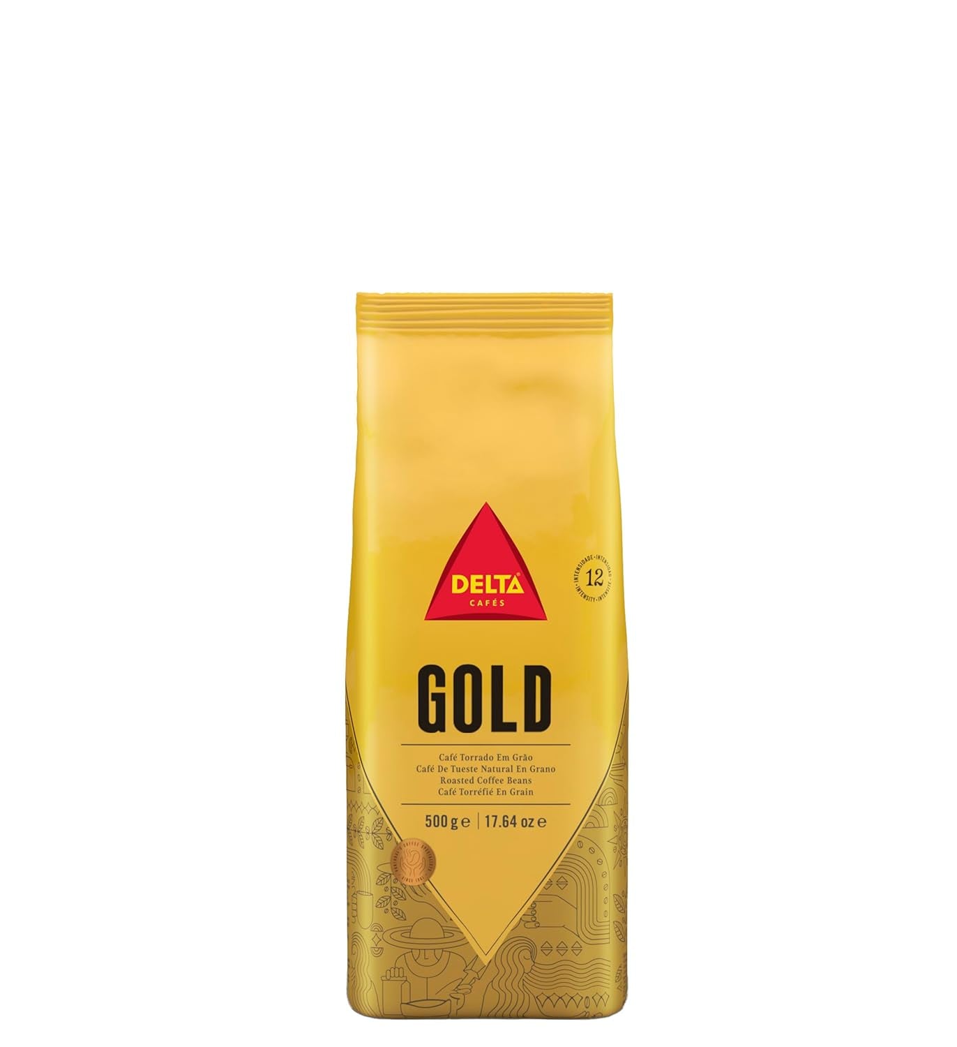 Lot de grains de café Delta, emballage Or, 500 g