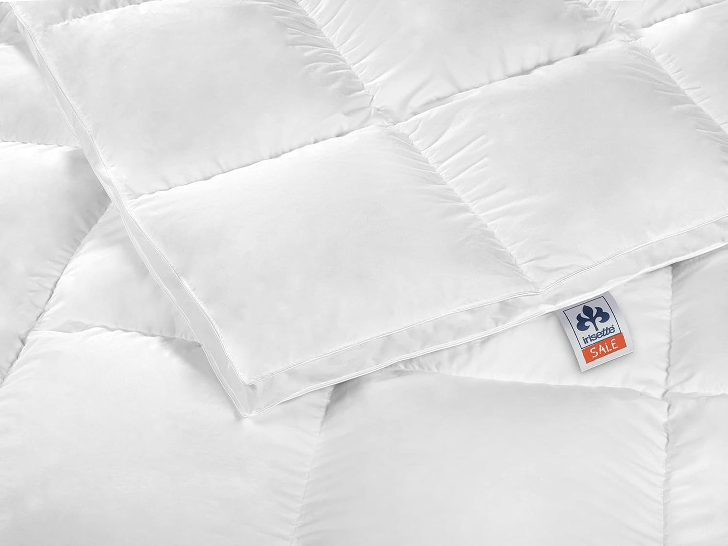 Couette en duvet Irisette Nora Couette d'été légère avec housse 100% coton, garnissage 100% duvet classe I, 135 X 200 cm, certifiée Oeko-Tex, produite selon la norme de qualité allemande Naty Shop Couettes et couettes extra chaudes 200 X 200 cm