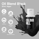 Color Mill Liquid Food Coloring Set - 5 x 20 ml à base d'huile (noir, rose vif, violet, rouge et bleu) - Résistant aux UV - Parfait pour la pâtisserie et comme garniture pour les gâteaux, muffins et décorations de gâteaux