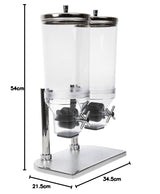 APS 11807 Distributeur de céréales Duo FRESH+EASY, 22 x 35 cm, H : 52 cm, récipient SA, couvercle inox 18/8 Boîtes de conservation Naty Shop